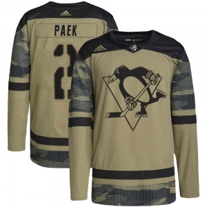 Jim Paek Pittsburgh Penguins Adidas Youth Authentic Military Appreciation Practice Jersey (Camo)