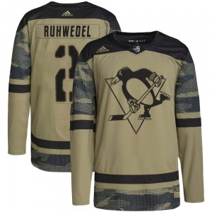 Chad Ruhwedel Pittsburgh Penguins Adidas Youth Authentic Military Appreciation Practice Jersey (Camo)