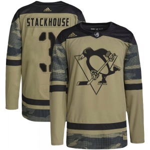Ron Stackhouse Pittsburgh Penguins Adidas Youth Authentic Military Appreciation Practice Jersey (Camo)
