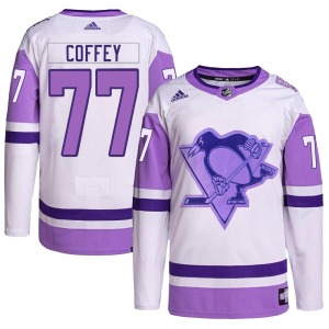 Paul Coffey Pittsburgh Penguins Adidas Authentic Hockey Fights Cancer Primegreen Jersey (White/Purple)