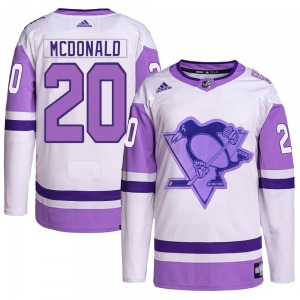 Ab Mcdonald Pittsburgh Penguins Adidas Authentic Hockey Fights Cancer Primegreen Jersey (White/Purple)