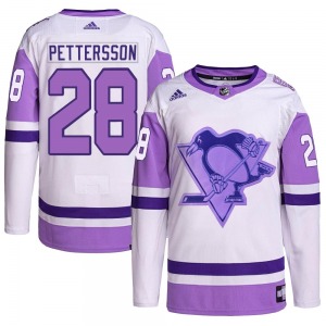 Marcus Pettersson Pittsburgh Penguins Adidas Authentic Hockey Fights Cancer Primegreen Jersey (White/Purple)