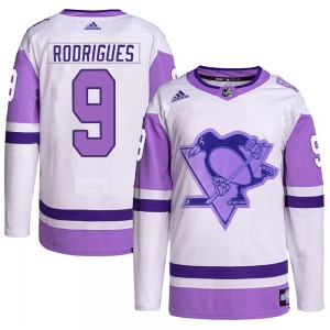 Evan Rodrigues Pittsburgh Penguins Adidas Authentic Hockey Fights Cancer Primegreen Jersey (White/Purple)