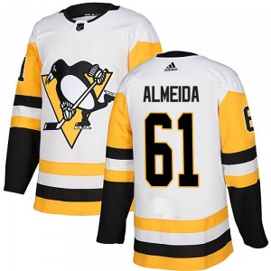 Justin Almeida Pittsburgh Penguins Adidas Youth Authentic Away Jersey (White)