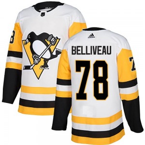 Isaac Belliveau Pittsburgh Penguins Adidas Youth Authentic Away Jersey (White)