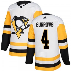 Dave Burrows Pittsburgh Penguins Adidas Youth Authentic Away Jersey (White)