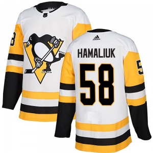 Dillon Hamaliuk Pittsburgh Penguins Adidas Youth Authentic Away Jersey (White)