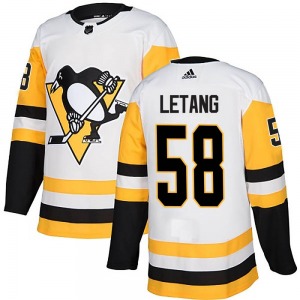 Kris Letang Pittsburgh Penguins Adidas Youth Authentic Away Jersey (White)