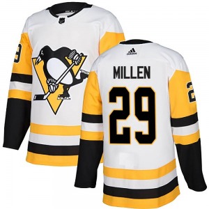 Greg Millen Pittsburgh Penguins Adidas Youth Authentic Away Jersey (White)