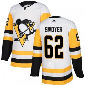 Colin Swoyer Pittsburgh Penguins Adidas Youth Authentic Away Jersey (White)