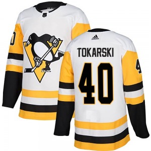 Dustin Tokarski Pittsburgh Penguins Adidas Youth Authentic Away Jersey (White)
