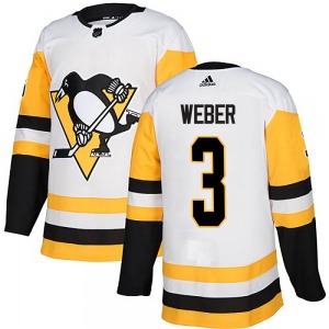 Yannick Weber Pittsburgh Penguins Adidas Youth Authentic Away Jersey (White)
