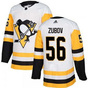 Sergei Zubov Pittsburgh Penguins Adidas Youth Authentic Away Jersey (White)