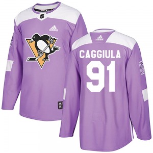 Drake Caggiula Pittsburgh Penguins Adidas Authentic Fights Cancer Practice Jersey (Purple)