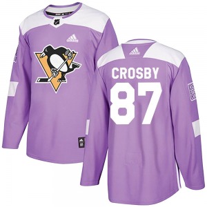 Sidney Crosby Pittsburgh Penguins Adidas Authentic Fights Cancer Practice Jersey (Purple)