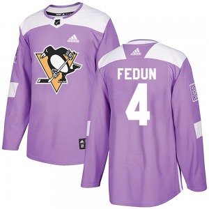 Taylor Fedun Pittsburgh Penguins Adidas Authentic Fights Cancer Practice Jersey (Purple)