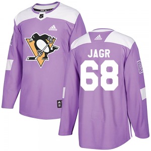 Jaromir Jagr Pittsburgh Penguins Adidas Authentic Fights Cancer Practice Jersey (Purple)