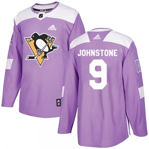 Marc Johnstone Pittsburgh Penguins Adidas Authentic Fights Cancer Practice Jersey (Purple)