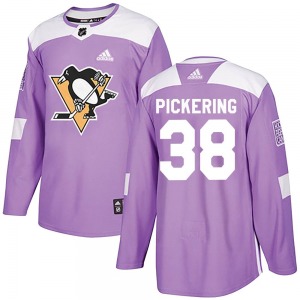Owen Pickering Pittsburgh Penguins Adidas Authentic Fights Cancer Practice Jersey (Purple)
