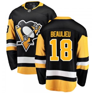 Nathan Beaulieu Pittsburgh Penguins Fanatics Branded Breakaway Home Jersey (Black)