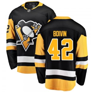Leo Boivin Pittsburgh Penguins Fanatics Branded Breakaway Home Jersey (Black)