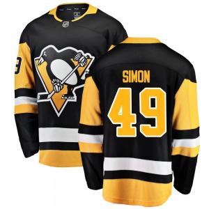 Dominik Simon Pittsburgh Penguins Fanatics Branded Breakaway Home Jersey (Black)