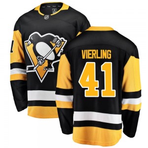 Evan Vierling Pittsburgh Penguins Fanatics Branded Breakaway Home Jersey (Black)