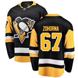 Radim Zohorna Pittsburgh Penguins Fanatics Branded Breakaway Home Jersey (Black)