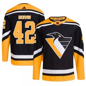 Leo Boivin Pittsburgh Penguins Adidas Youth Authentic Reverse Retro 2.0 Jersey (Black)