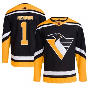 Denis Herron Pittsburgh Penguins Adidas Youth Authentic Reverse Retro 2.0 Jersey (Black)