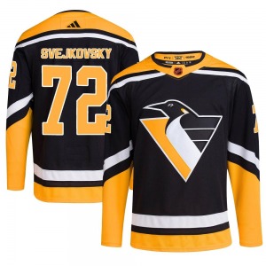 Lukas Svejkovsky Pittsburgh Penguins Adidas Youth Authentic Reverse Retro 2.0 Jersey (Black)