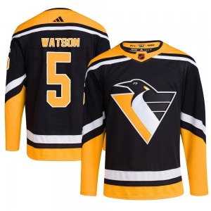Bryan Watson Pittsburgh Penguins Adidas Youth Authentic Reverse Retro 2.0 Jersey (Black)