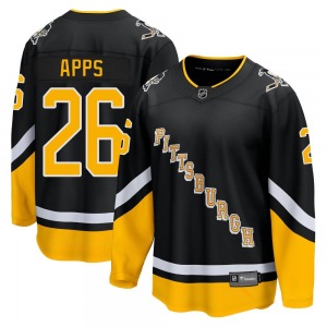 Syl Apps Pittsburgh Penguins Fanatics Branded Premier 2021/22 Alternate Breakaway Player Jersey (Black)