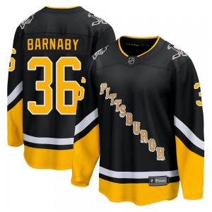 Matthew Barnaby Pittsburgh Penguins Fanatics Branded Premier 2021/22 Alternate Breakaway Player Jersey (Black)