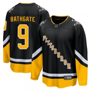 Andy Bathgate Pittsburgh Penguins Fanatics Branded Premier 2021/22 Alternate Breakaway Player Jersey (Black)
