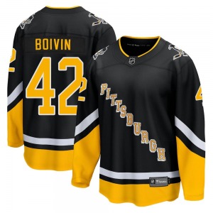 Leo Boivin Pittsburgh Penguins Fanatics Branded Premier 2021/22 Alternate Breakaway Player Jersey (Black)