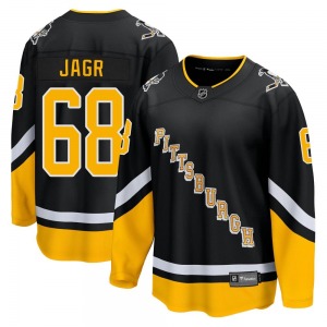 Jaromir Jagr Pittsburgh Penguins Fanatics Branded Premier 2021/22 Alternate Breakaway Player Jersey (Black)