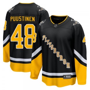 Valtteri Puustinen Pittsburgh Penguins Fanatics Branded Premier 2021/22 Alternate Breakaway Player Jersey (Black)
