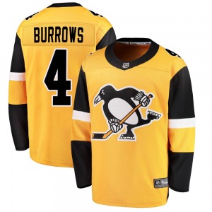 Dave Burrows Pittsburgh Penguins Fanatics Branded Youth Breakaway Alternate Jersey (Gold)