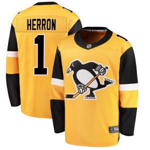 Denis Herron Pittsburgh Penguins Fanatics Branded Youth Breakaway Alternate Jersey (Gold)
