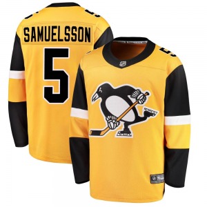 Ulf Samuelsson Pittsburgh Penguins Fanatics Branded Youth Breakaway Alternate Jersey (Gold)