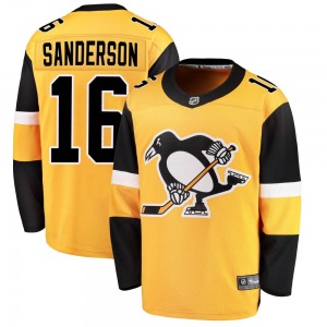 Derek Sanderson Pittsburgh Penguins Fanatics Branded Youth Breakaway Alternate Jersey (Gold)