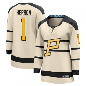 Denis Herron Pittsburgh Penguins Fanatics Branded Women's 2023 Winter Classic Jersey (Cream)