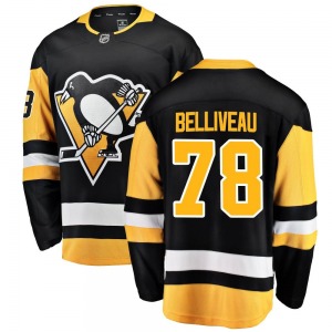 Isaac Belliveau Pittsburgh Penguins Fanatics Branded Youth Breakaway Home Jersey (Black)