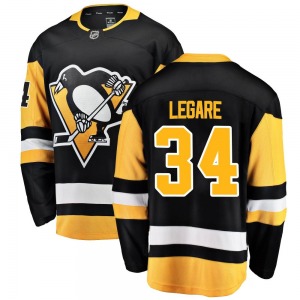 Nathan Legare Pittsburgh Penguins Fanatics Branded Youth Breakaway Home Jersey (Black)