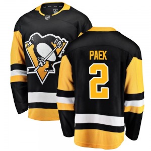 Jim Paek Pittsburgh Penguins Fanatics Branded Youth Breakaway Home Jersey (Black)