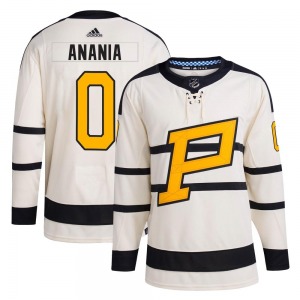 Andre Anania Pittsburgh Penguins Adidas Youth Authentic 2023 Winter Classic Jersey (Cream)