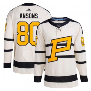 Raivis Ansons Pittsburgh Penguins Adidas Youth Authentic 2023 Winter Classic Jersey (Cream)