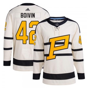Leo Boivin Pittsburgh Penguins Adidas Youth Authentic 2023 Winter Classic Jersey (Cream)