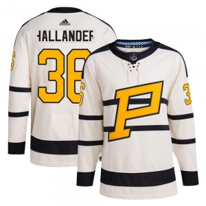 Filip Hallander Pittsburgh Penguins Adidas Youth Authentic 2023 Winter Classic Jersey (Cream)